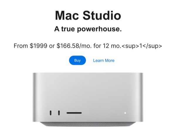 Mac Studio Overview - Apple email component (single column layout)