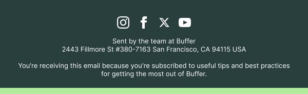 Email Footer - Buffer email component (footer layout)