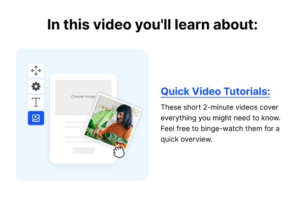Quick Video Tutorials - Constant Contact email component (single column layout)
