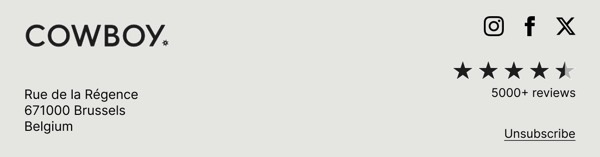 Contact and Social Links - Cowboy email component (footer layout)