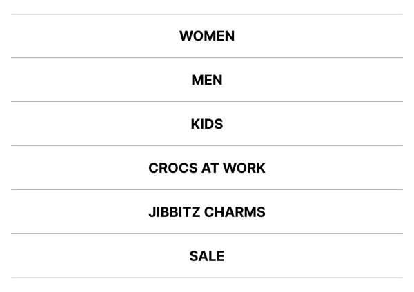 Product Category Display - Crocs email component (single column layout)