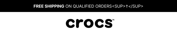 Free Shipping Announcement - Crocs email component (banner layout)