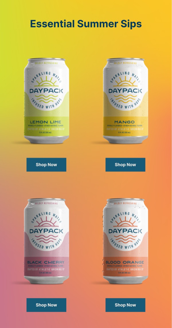 Essential Summer Sips - Daypack email component (grid layout)