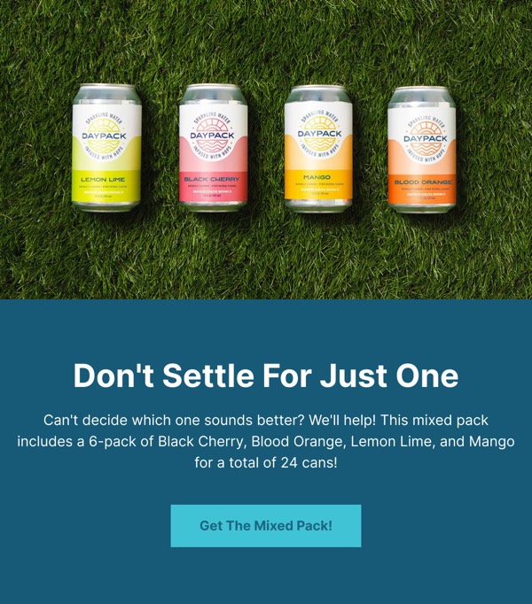 Get The Mixed Pack! - Daypack email component (single column layout)