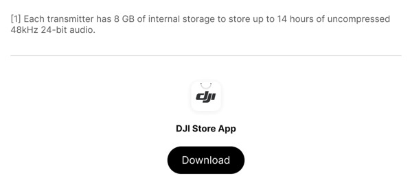Download App Section - DJI email component (single column layout)