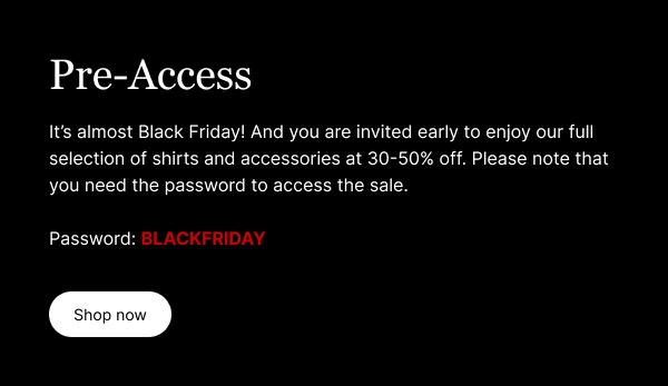 Pre-Access Offer Email - Eton email component (single column layout)
