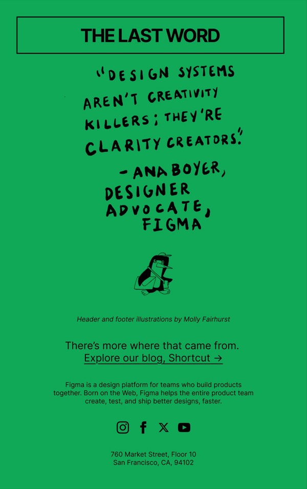 The Last Word - Figma email component (single column layout)