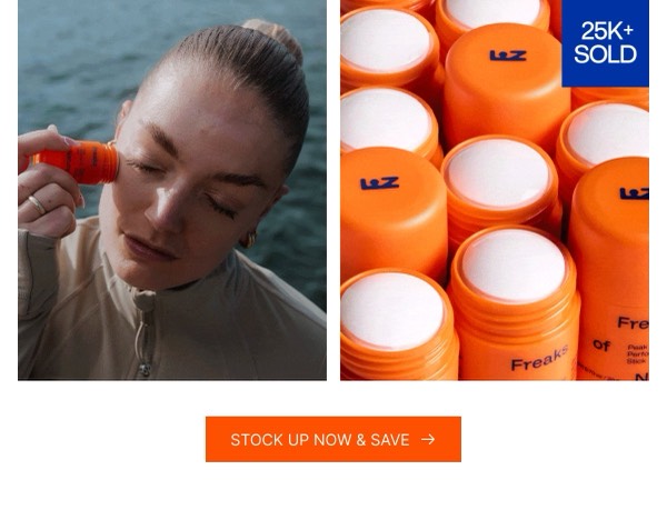 Ecommerce Product Call to Action - Freaks of Nature email component (two column layout)