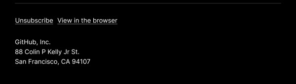 Email Footer - GitHub email component (footer layout)