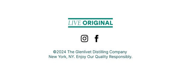 Simple Footer Design - The Glenlivet email component (footer layout)