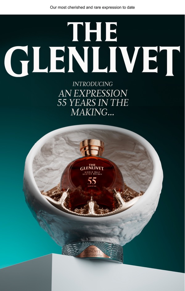 Premium Scotch Whisky Launch - The Glenlivet email component (single column layout)