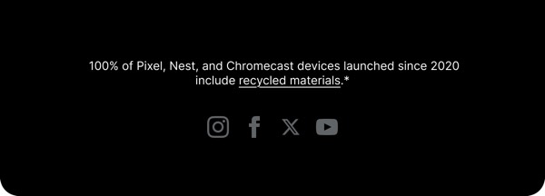 Sustainability Statement - Google email component (footer layout)