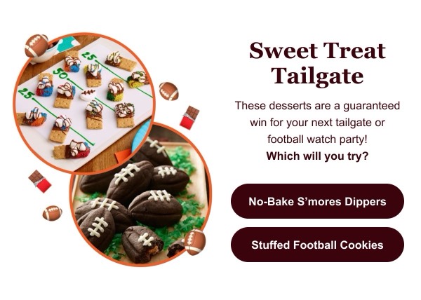 Sweet Treat Tailgate - Hersheyland email component (two column layout)