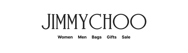 Main Navigation Links - Jimmy Choo email component (single column layout)
