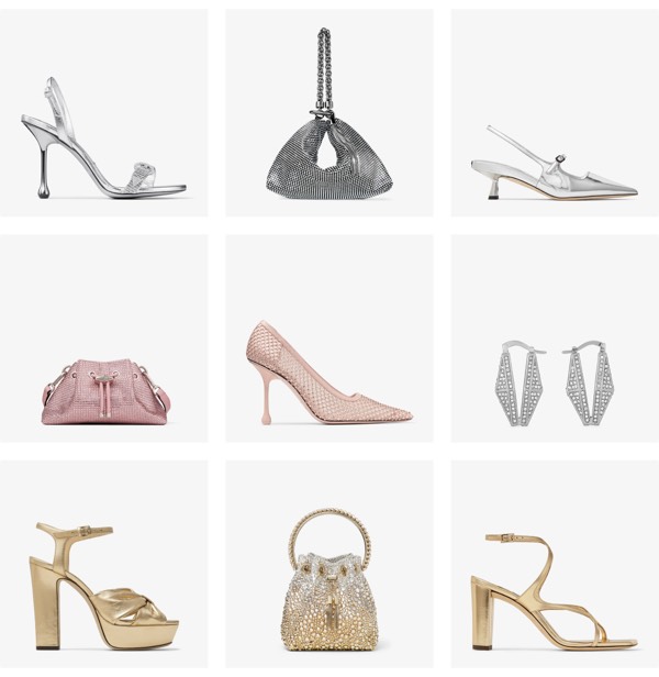 Stylish Footwear and Accessories - Jimmy Choo email component (grid layout)