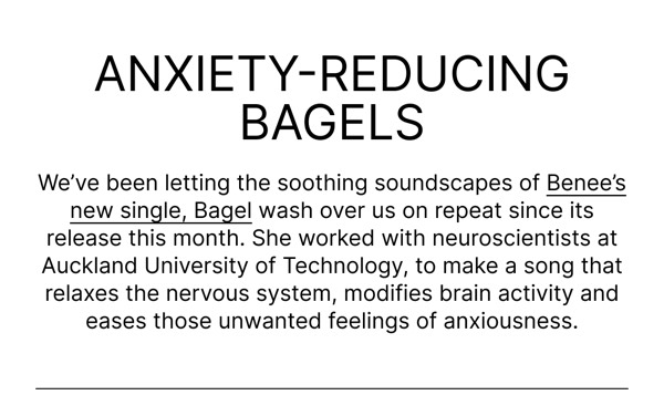 Anxiety-Reducing Bagels - Joseph Mark email component (single column layout)