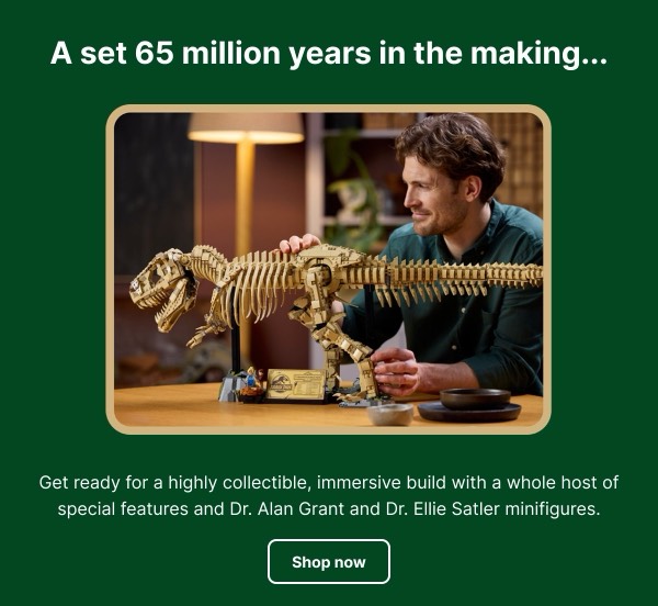 Dinosaur Model Promotion - LEGO email component (hero layout)