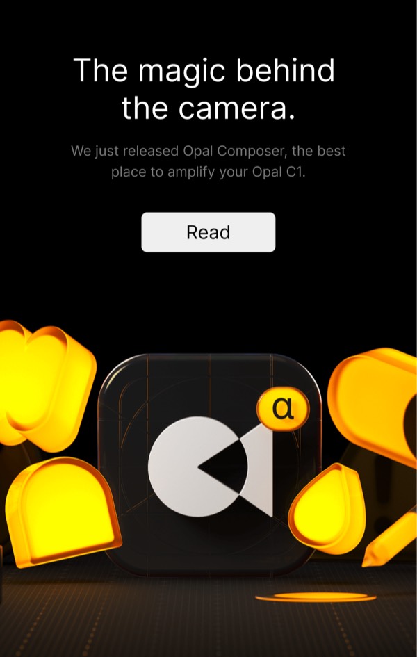 Camera Amplification Announcement - Opal email component (single column layout)