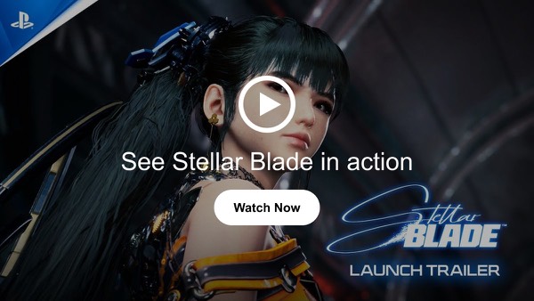 Game Launch Video - PlayStation email component (single column layout)