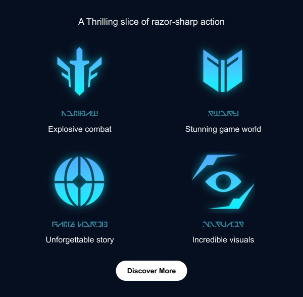 Thrilling Game Highlights - PlayStation email component (grid layout)