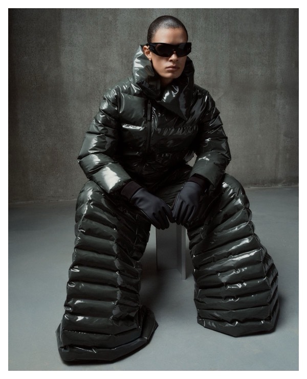 Model in Unique Outfit - Rains email component