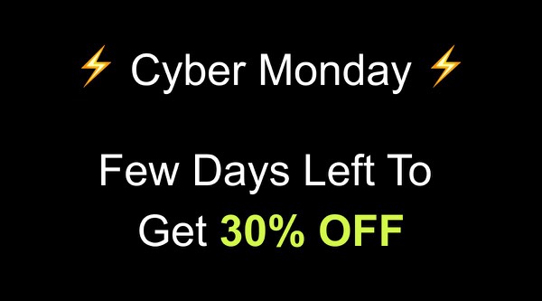 Exclusive Cyber Monday Offer - Shift email component (single column layout)