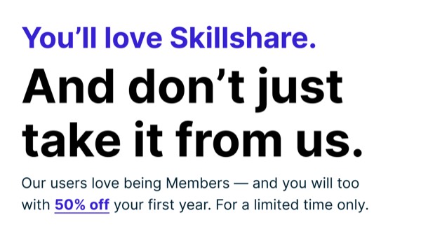 Email Promotion Banner - Skillshare email component (banner layout)