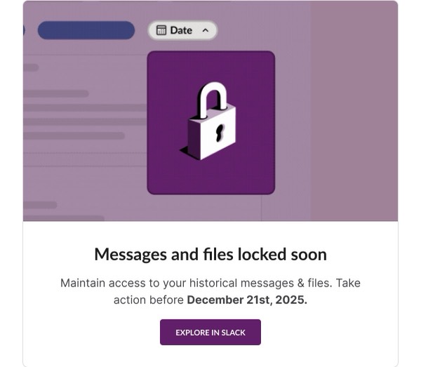 Files Locked Soon Notification - Slack email component (single column layout)