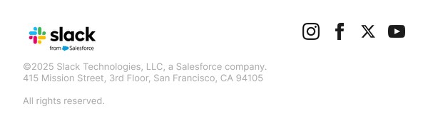 Simple Email Footer - Slack email component (footer layout)
