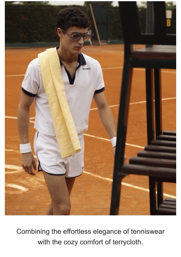 Tennis Fashion Highlight - Sporty & Rich email component (single column layout)
