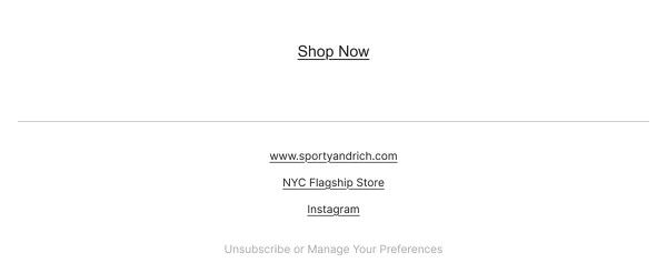 Email Footer Component - Sporty & Rich email component (footer layout)