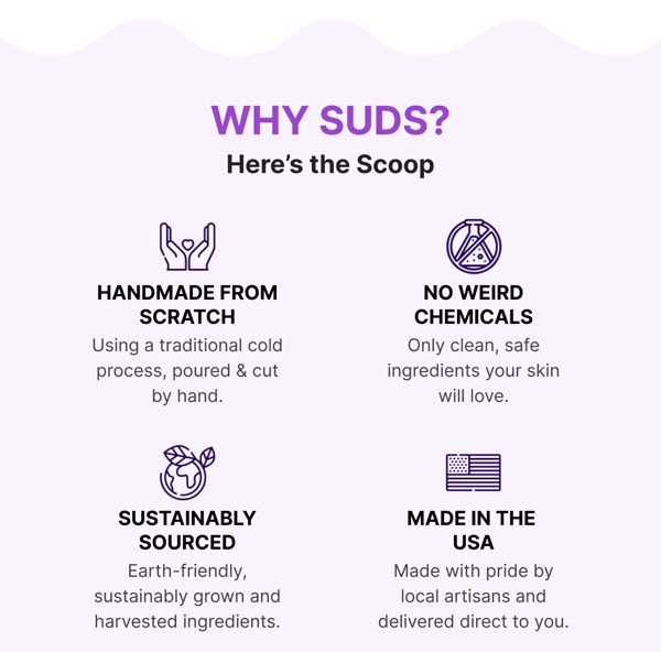 Product Benefits Overview - Suds email component (two column layout)