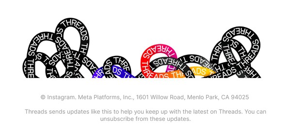 Colorful Threads Footer - Threads email component (footer layout)