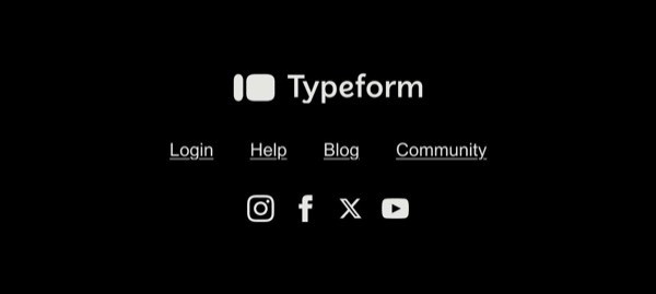 Footer Section - Typeform email component (footer layout)