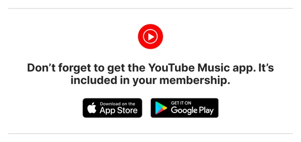 YouTube Music App Promotion - YouTube email component (single column layout)